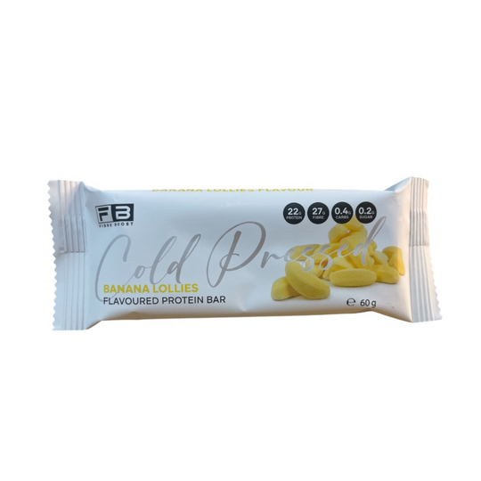 Fibre Boost Cold Pressed Clean Protein Bar Banana Lollies Perfect