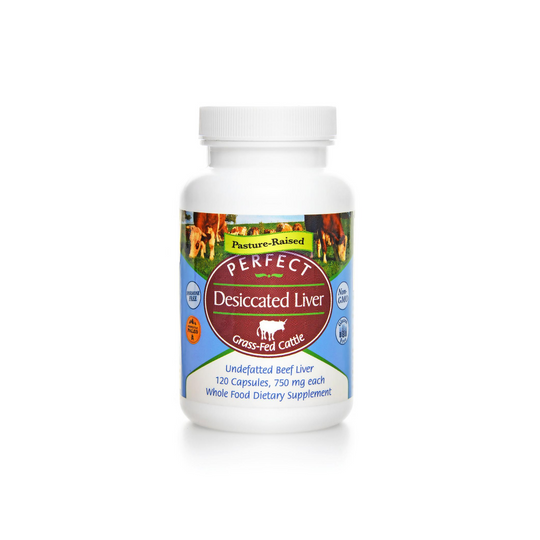Perfect 100% Grass-fed Desiccated Liver Capsules